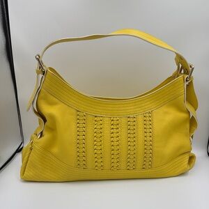 Via Spiga Yellow Woven Detail Women's Bag